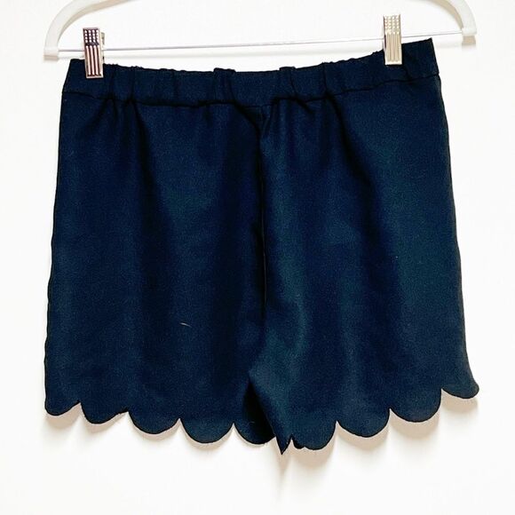 Madewell black Drapey scallop hem pull on Shorts Sz M - Picture 3 of 5